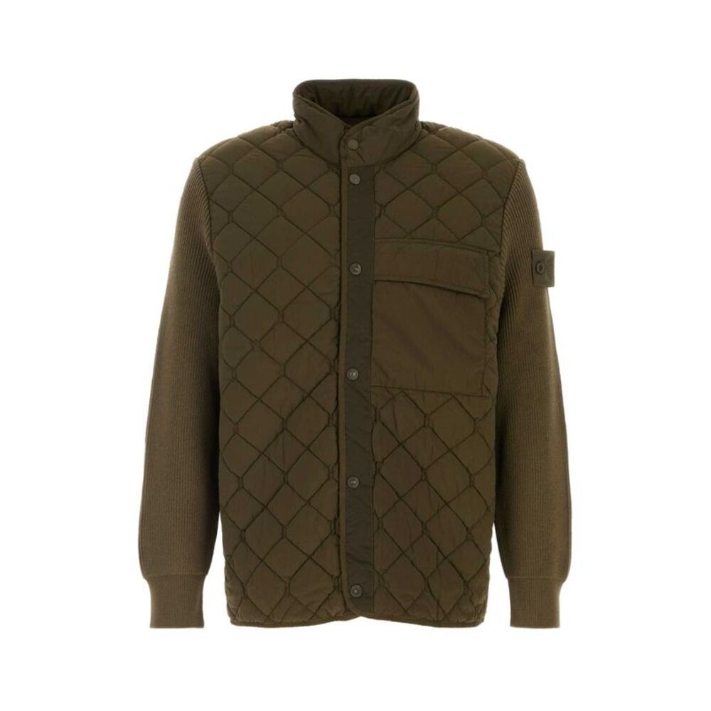 Stone Island Men Army Green Nylon Jacket